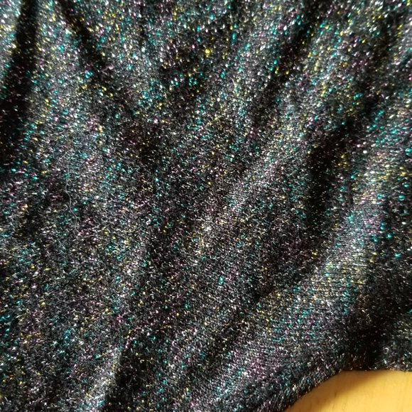 MILLY Italian Shimmer Metallic Cutout Sweater - Picture 6 of 16